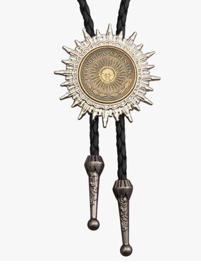 Rodeo Cowboy Leather Bolo Tie